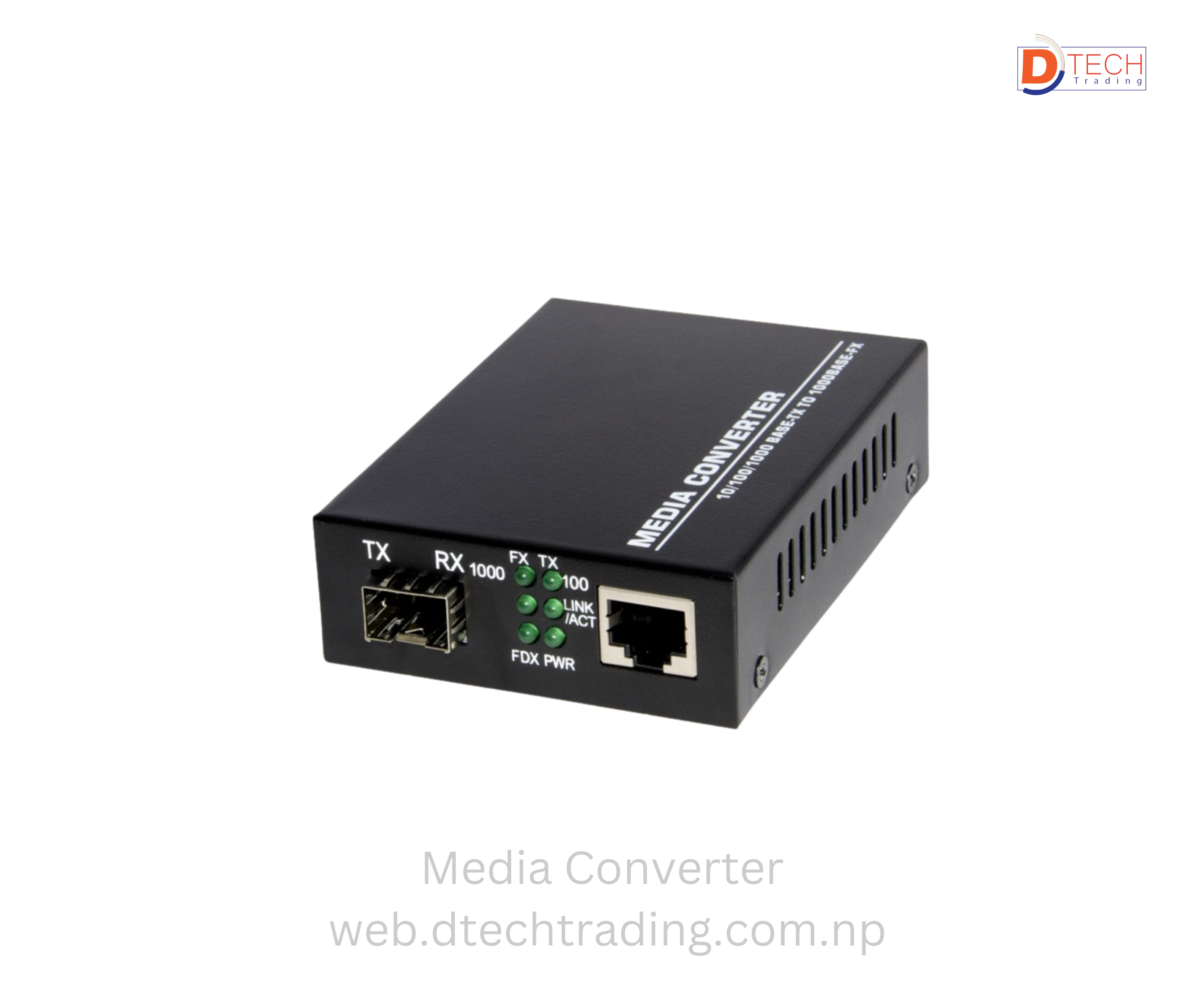 Media Converter 10/100/1000 SFP 1RJ45 SM single fiber